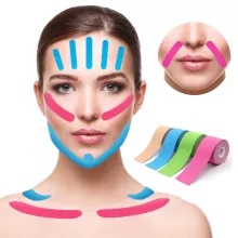 [5302 sold]:2.5CM*5M Kinesiology Tape For Face V Line Neck Eyes Lifting Wrinkle Remover Sticker Tape Facial Skin Care Tool Bandagem Elastica