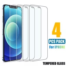 [29557 sold]:4PCS Tempered Glass for iPhone 11 12 13 Pro XR X XS Max Screen Protector on for iPhone 14 Pro Max Mini 7 8 6 6S Plus 5S SE Glass