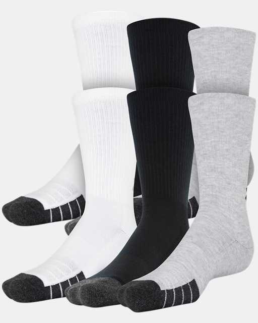 #95 | 3 Colors|Unisex UA Performance Tech Crew 6-Pack Socks