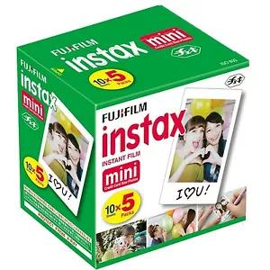 [12254 sold]50 SHEETS Fujifilm Instax Instant Film For Mini 8-9-11 & all Fuji Mini Cameras